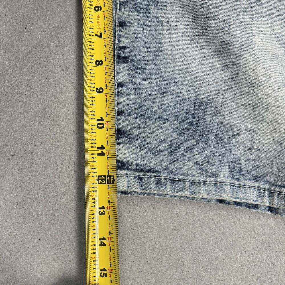 Southpole Mens Denim Shorts SZ 50 Light Acid Wash Stretch Hip-Hop Streetwear Y2K - Picture 12 of 14